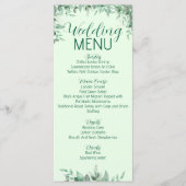 Menu Plat de Mariage Feuillage de Sauge (Devant)