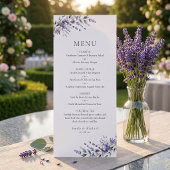 Menu Plat de Mariage Rustique au Lavande Violet