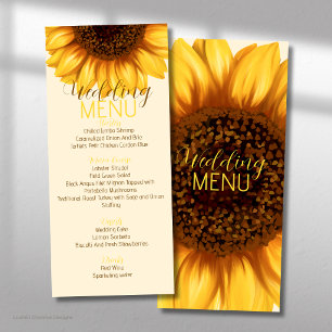 Menu Plat de Mariage Rustique au Tournesol