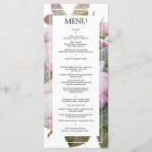 Menu Plat de Réception de Mariage aux Roses França (Devant)
