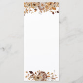 Menu plat du dîner de Thanksgiving aux feuilles d' (Dos)