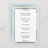 Menu plat du Mariage fiançailles (Devant / Derrière)