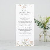 Menu plat du Mariage Fleur sauvage périphérique (Debout devant)