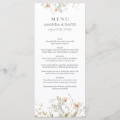 Menu plat du Mariage Fleur sauvage périphérique (Devant)