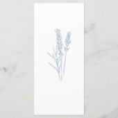 Menu plat du Mariage Fleur sauvage périphérique (Dos)