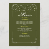 Menu plat du menu table mariage (Devant)