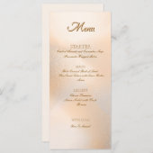 Menu plat élégant Rose Gold (Devant / Derrière)