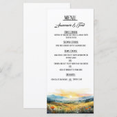 Menu plat élégant Sunset (Devant / Derrière)