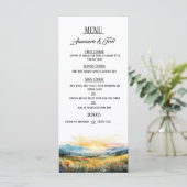 Menu plat élégant Sunset (Debout devant)