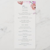 Menu plat Fleurs Gouache (Devant)