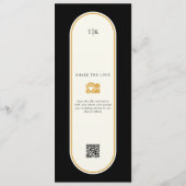 Menu plat floral noir et or (Dos)