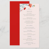 Menu plat Harmonie Florale (Devant / Derrière)