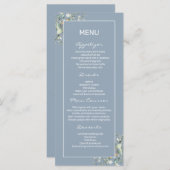 Menu plat Hydrangea Color et Green feuille. (Devant / Derrière)