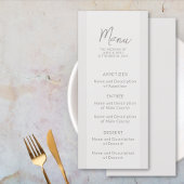 Menu plat mariage