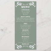 Menu plat Mariage Art nouveau (Devant)