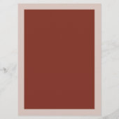 Menu plat mariage damassé en rouille de cuivre (Dos)