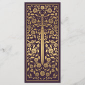 Menu Plat Mariage Eggplant Royal Medieval (Dos)