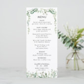 Menu plat Mariage Eucalyptus Spring (Debout devant)