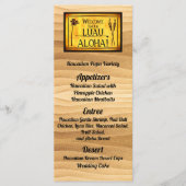 Menu plat Mariage Hawaiian Luau (Devant)