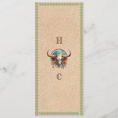 Menu plat Mariage Longhorn Western Ranch (Dos)