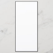 Menu plat mariage minimaliste moderne. (Dos)