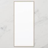 Menu plat mariage minimaliste moderne. (Dos)