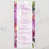 Menu plat Mariage orchidée (Devant)