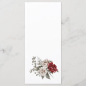 Menu Plat Mariage Romantique Bourgogne (Dos)