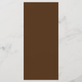 Menu plat minimaliste Mariage brun simple (Dos)