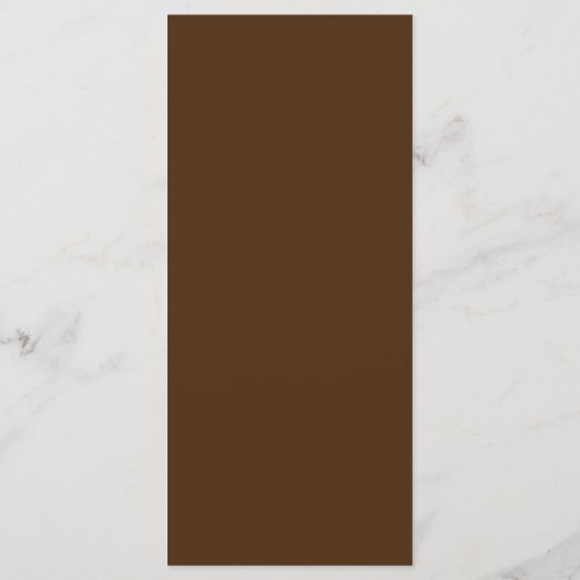Menu plat minimaliste Mariage brun simple (Dos)