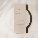 Menu plat minimaliste moderne rose pâle Mariage<br><div class="desc">Le design présente une police manuscrite et un design moderne minimaliste. Conçu pour coordonner avec pour la collection de Faire-part de mariage "SERENA". Pour modifier les détails, cliquez sur "Personnaliser". Pour déplacer le texte ou modifier la taille, la police ou la couleur, cliquez sur "Cliquez pour customiser plus loin". Voir...</div>
