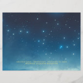 Menu plat personnalisé Or Bleu (Dos)