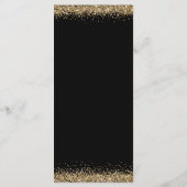 Menu plat pour dîner d'anniversaire 60 ans Gold Di (Dos)