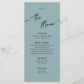 Menu plat pour Mariage Boho. (Devant)