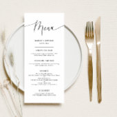 Menu Plat Script Mariage minimal