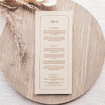 Menu Plat simple Mariage ivoire Boho<br><div class="desc">Ce menu plat Mariage Boho Simple présente une palette d'ivoire neutre sophistiquée, associée à de magnifiques mélanges et assortis de terracotta rouille, vert sauge et prune. L'élégance sobre de la typographie simple et des arches douces crée une esthétique apaisante et polie avec un style minimaliste classique. Les options colorimétriques complémentaires...</div>