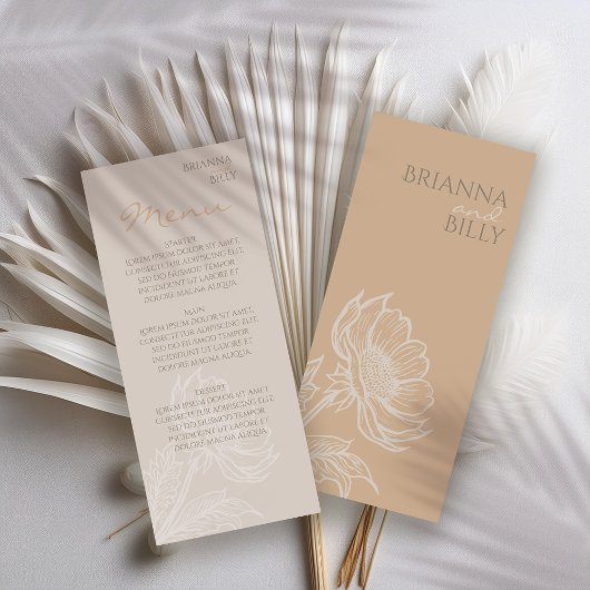 Menu Plat Terme Minimaliste