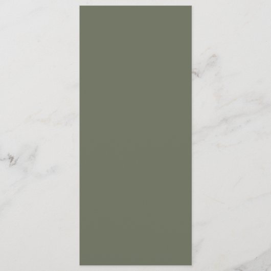 Menu Plat Vert Moss Minimaliste (Personnalisable) (Devant)