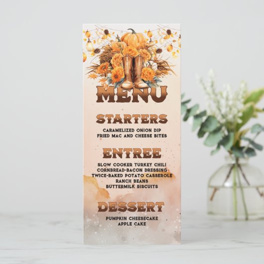 Menu plat Western Thanksgiving (Debout devant)