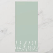 Menu plat Wild Lavender Mariage (Dos)