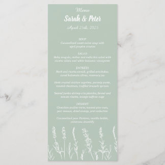 Menu plat Wild Lavender Mariage