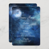 Menu Pleine lune Ciel Lunaire Galaxie Céleste Étoiles D (Devant / Derrière)