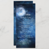 Menu Pleine lune Ciel Lunaire Galaxie Céleste Étoiles D (Devant / Derrière)