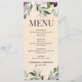 Menu Plum beige Mariage (Devant)