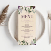 Menu Plum beige Mariage