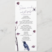 MENU PLUM BLACK CROW SPIDER AUTOMNE QUITTE HALLOWEEN (Devant)