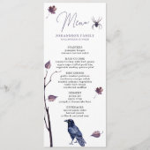 MENU PLUM BLACK CROW SPIDER AUTOMNE QUITTE HALLOWEEN (Devant)