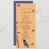 MENU PLUM BLACK CROW SPIDER AUTOMNE QUITTE HALLOWEEN (Devant / Derrière)