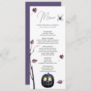 MENU PLUM ÉFFRAYANT CITROUILLE SPIDER AUTUMN FEAF HALLO