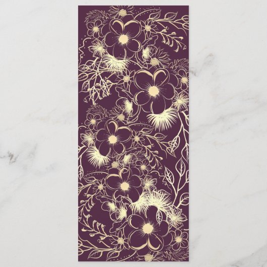 Menu Plum Paars Wedding (Achterkant)